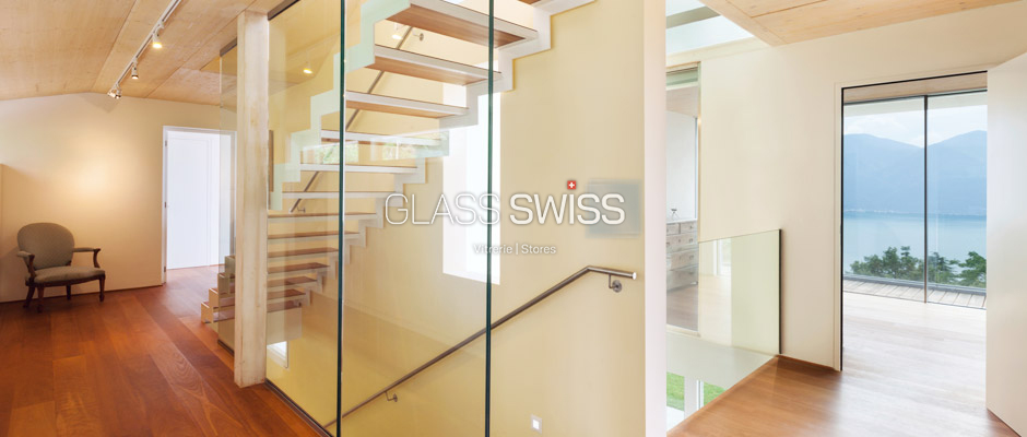 Garde-corps en verre sur mesure, devis gratuit, pose par vitrier professionnel à Genève, Vaud, Suisse – garde-corps sécurisé pour balcon et escalier.